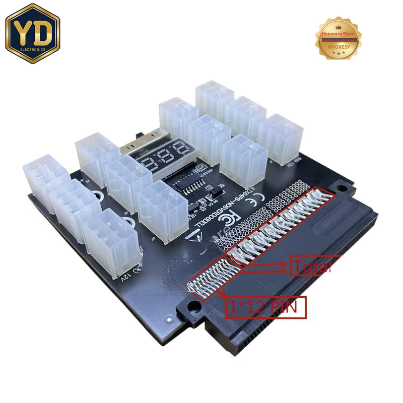 YD PCI-E 12V 50Pin to ATX 12 X - 2400W Server Psu Breakout Board ulasan dan harga