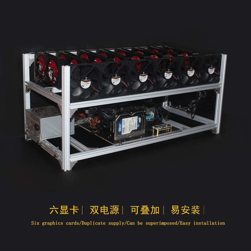 6 8 12 19 GPU Miner Mining Rig - 12 Gpu Open Air Frame Case ulasan dan harga