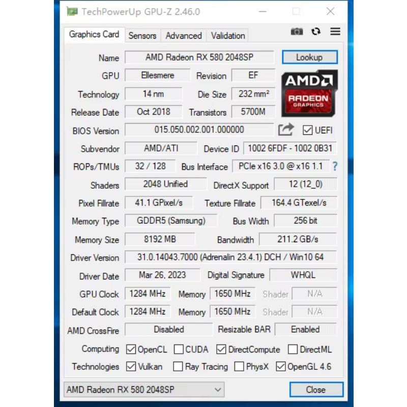 Hongyi DIY Graphic Card RX 580 - Rx 580 8Gb 2048Sp Gpu ulasan dan harga