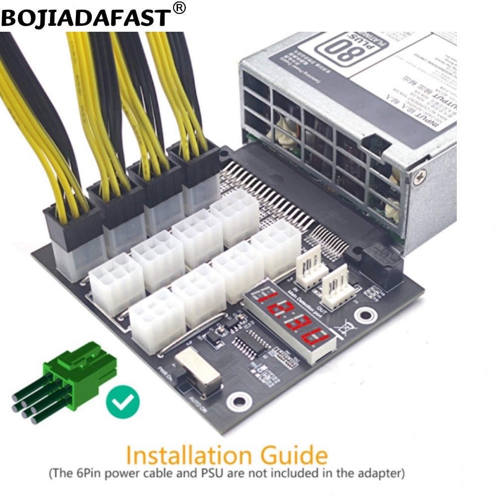 12 * PCI-E 6Pin Connector Brea - 2400W Server Psu Breakout Board ulasan dan harga