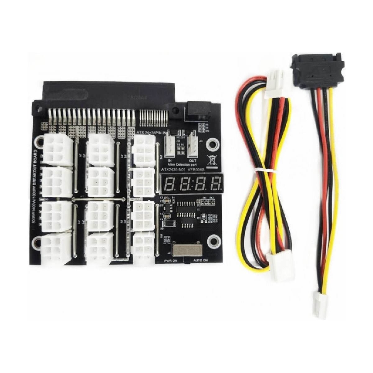NEW FACTORY~12 Ports PCIe 6Pin - 2400W Server Psu Breakout Board ulasan dan harga